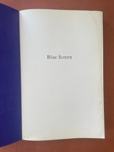Load image into Gallery viewer, Blue Screen by Robert B. Parker: photo of the first page which shows a stain along the fore-edge. The stain gradually gets smaller and disappears over the next 30 pages.