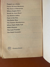 Load image into Gallery viewer, From Here to Eternity by James Jones: photo of the last page, which shows slight wrinkling and discolouring at the bottom. This wrinkling and discolouring gradually gets smaller, then disappears after about 20 pages.