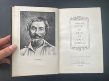 Load image into Gallery viewer, Selections from Leaves of Grass by Walt Whitman: photo of the title page.