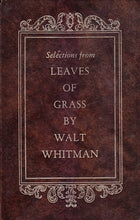 Load image into Gallery viewer, Selections from Leaves of Grass by Walt Whitman: stock image of front cover.