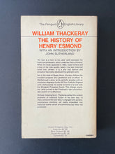 Load image into Gallery viewer, The History of Henry Esmond by William Thackeray: photo of the back cover which shows minor scuff marks, and minor general wear due to age.