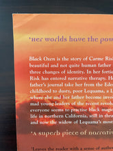Load image into Gallery viewer, Black Oxen by Elizabeth Knox book: photo of scuff marks and some creasing on the top-left corner of the back cover.