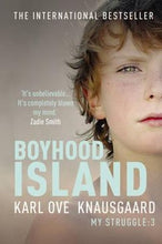 Load image into Gallery viewer, Boyhood Island by Karl Ove Knausgaard book: stock image of front cover.