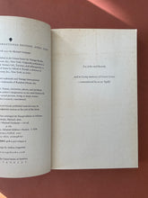 Load image into Gallery viewer, Divisadero by Michael Ondaatje: photo of the dedications page which shows a minor rust coloured discolouring.