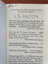 Load image into Gallery viewer, Domina by L. S. Hilton: photo of the first page which shows a signature and the words "Jan '19' written in black pen at the top-left corner of the page.