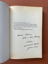 Load image into Gallery viewer, The Poison Principle by Gail Bell: photo of the first page, at the bottom of which the author has written "Dear Edna, it's a Leo thing, Love Gail Bell, June 2001" in black pen.