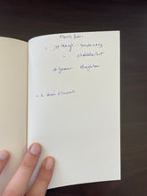 Load image into Gallery viewer, The Prince by David Marr book: photo of notes handwritten in blue pen on the inside of the back cover.