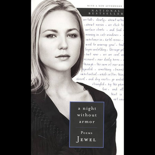 Book cover of 'A Night Without Armor' by Jewel featuring a black and white photo of a woman.