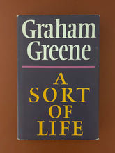 Load image into Gallery viewer, A Sort of Life by Graham Greene: photo of the front cover which shows minor scuff marks along the edges of the dust jacket.
