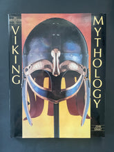 Load image into Gallery viewer, Book cover of 'An Introduction to Viking Mythology' with a Viking helmet illustration on a dark background. The photo shows scuff marks along the edges of the dust jacket.
