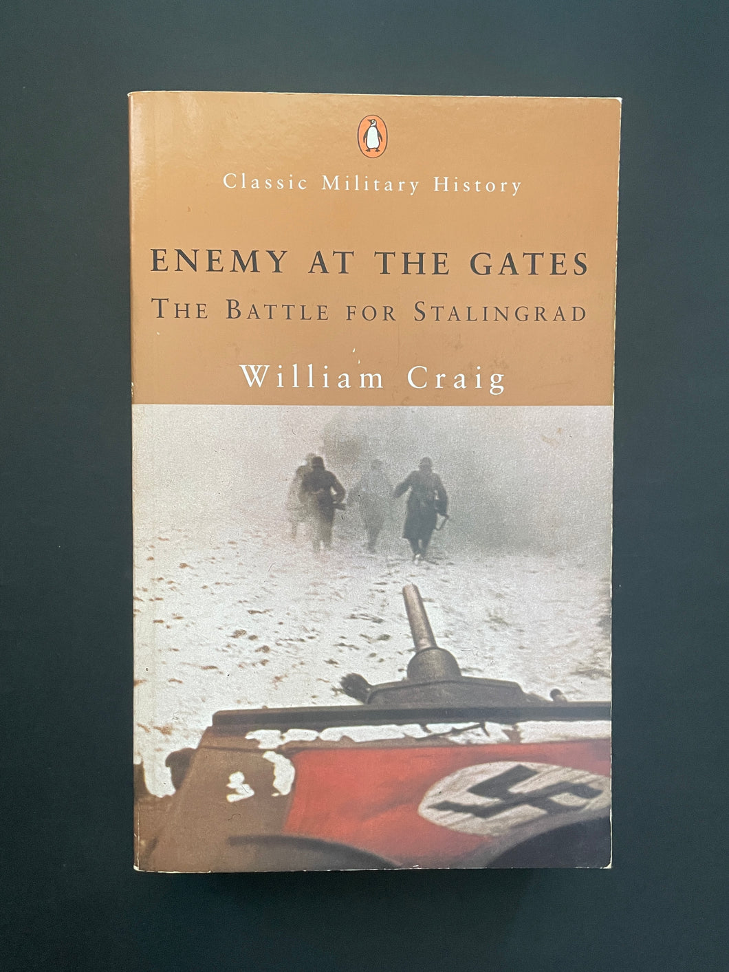 Enemy at the Gates by William Craig: photo of the front cover which shows minor scuff marks along the edges.