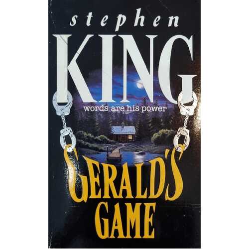 Book cover of 'Gerald's Game' by Stephen King with a dark background and title text.