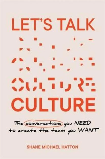 Let's Talk Culture by Shane Michael Hatton: stock image of front cover.