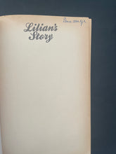 Load image into Gallery viewer, Lilian&#39;s Story by Kate Grenville: photo of the first page which has the name of a previous owner written on the top-right corner in blue pen.

