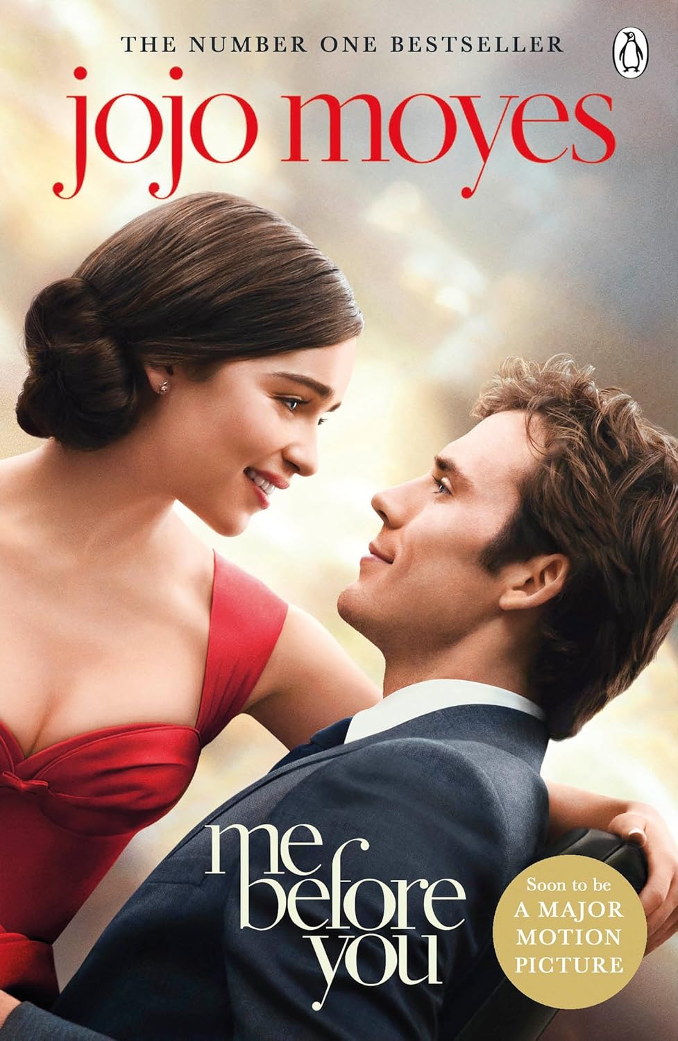 Book cover of 'Me Before You' by Jojo Moyes featuring a couple embracing.