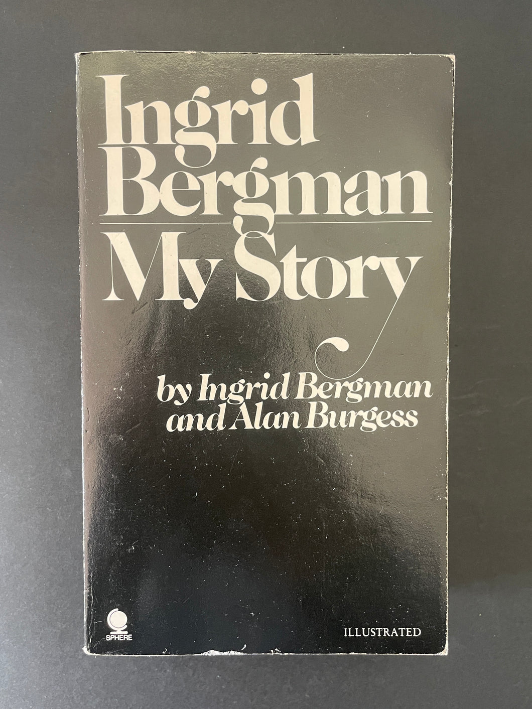 My Story by Ingrid Bergman: photo of the front cover which shows minor scuff marks along the edges.