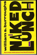Load image into Gallery viewer, Book cover of &#39;Naked Lunch&#39; by William S. Burroughs with a yellow background and black text.

