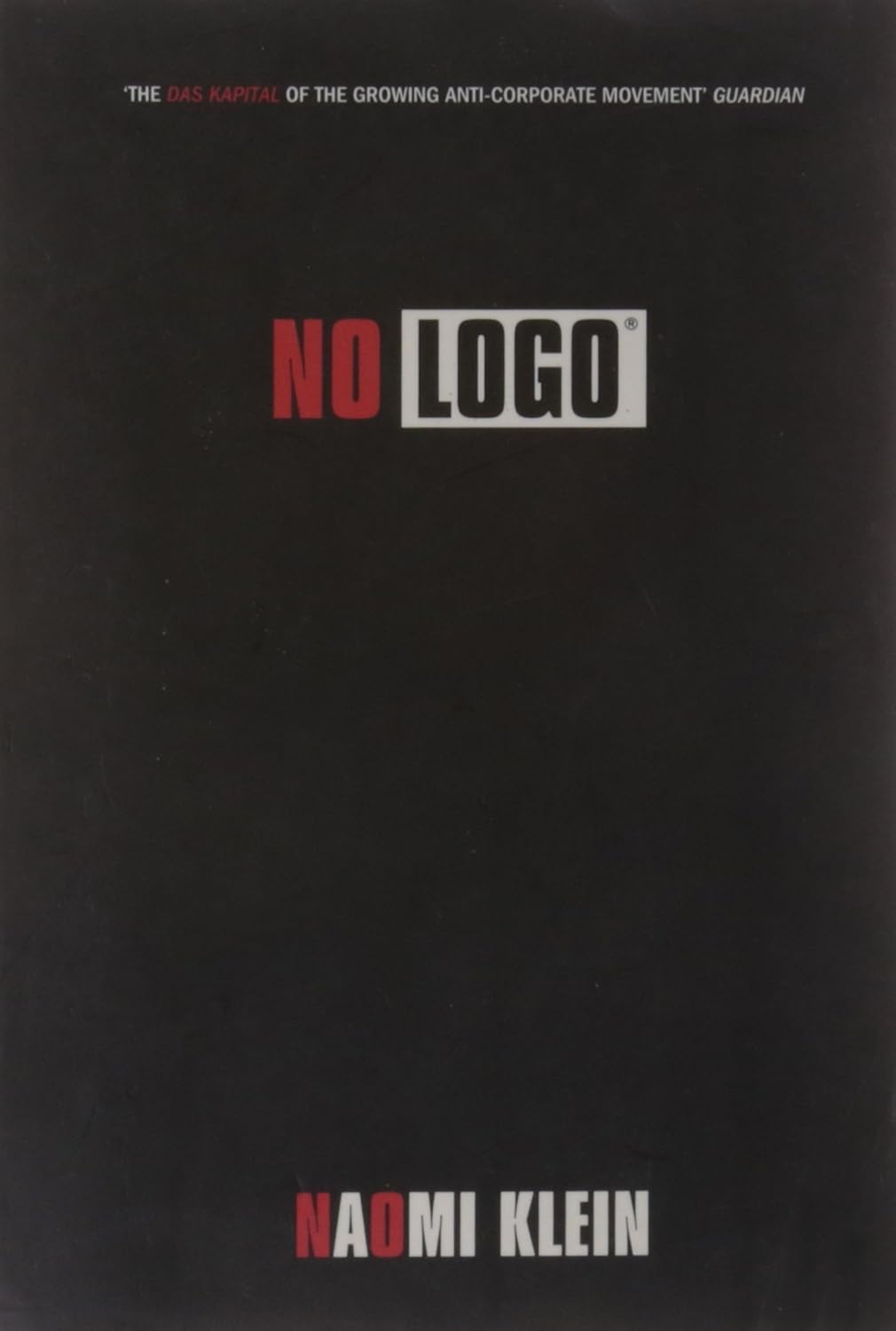 No Logo by Naomi Klein: stock image of front cover.