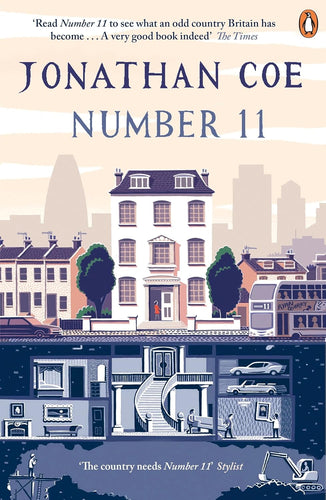 Book cover of 'Number 11' by Jonathan Coe with a cityscape illustration.