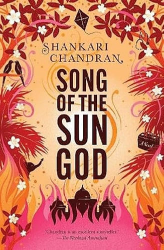 Book cover of 'Song of the Sun God' by Shankari Chandran with colorful design elements.