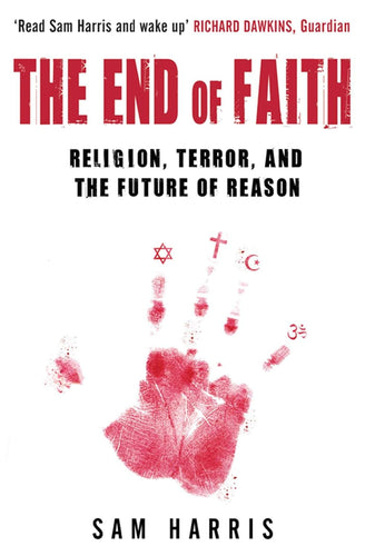 Book cover of 'The End of Faith' by Sam Harris with red text and abstract design.
