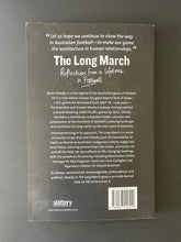 Load image into Gallery viewer, The Long March by Kevin Sheedy: photo of the back cover which shows minor creasing on the bottom-left corner.
