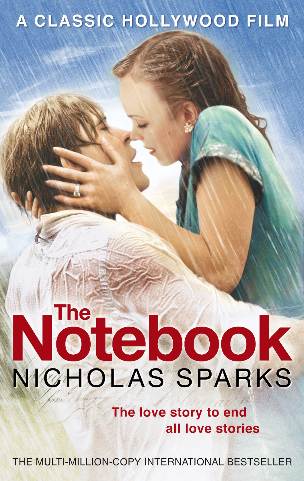 The Notebook by Nicholas Sparks: stock image of front cover.