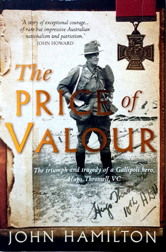 The Price of Valour by John Hamilton: stock image of front cover.