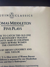 Load image into Gallery viewer, Five Plays by Thomas Middleton (Paperback, 1988)
