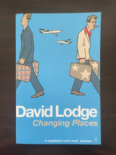 Load image into Gallery viewer, Changing Places by David Lodge book: photo of front cover. There are very minor scuff marks on the top-right and bottom-right corners of the front cover, both of which very slightly curve upwards.
