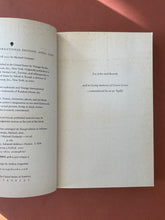 Load image into Gallery viewer, Divisadero by Michael Ondaatje: photo of the dedications page which shows a minor rust coloured discolouring.
