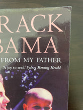 Load image into Gallery viewer, Dreams From My Father by Barack Obama book: photo of very minor scuff mark on the top-right corner of the front cover.
