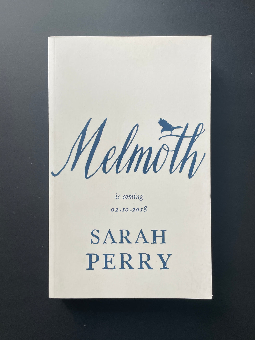 Melmoth by Sarah Perry (Uncorrected Proof Copy): photo of the front cover.