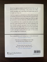 Load image into Gallery viewer, Seriously... I&#39;m Kidding by Ellen Degeneres book: photo of back cover. There is a very minor suff mark on the top-left corner.
