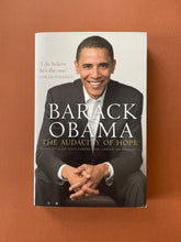 Load image into Gallery viewer, The Audacity of Hope by Barack Obama: photo of the front cover which shows very minor scuff mark on the bottom-right corner.
