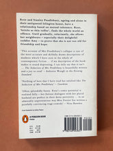 Load image into Gallery viewer, The Seduction of Mrs Pendlebury by Margaret Forster: photo of the back cover which shows minor scuff marks and scratching.
