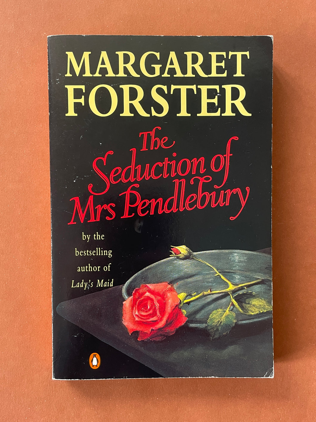 The Seduction of Mrs Pendlebury by Margaret Forster: photo of the front cover which shows minor, but obvious, scuff marks.