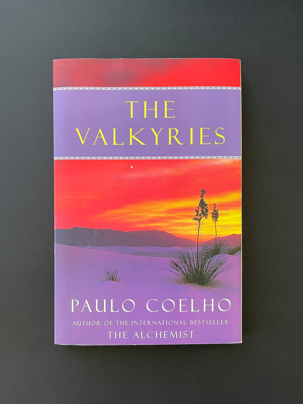 The Valkyries by Paulo Coelho: photo of the front cover which shows very minor scuff marks along the edges.